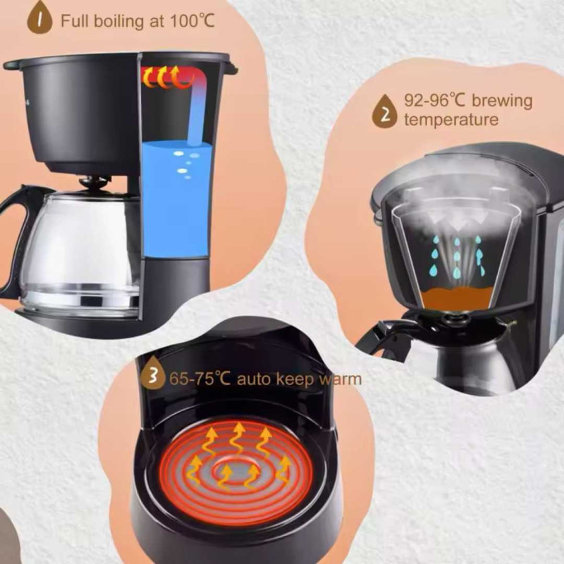 Mesin Pembuat Minuman Kopi Coffee Maker Mesin Kopi Espresso 600ml Coffee Drip Maker Mesin Pembuat Minuman Kopi Coffee Maker Mesin Kopi Espresso 600ml Coffee Drip Maker