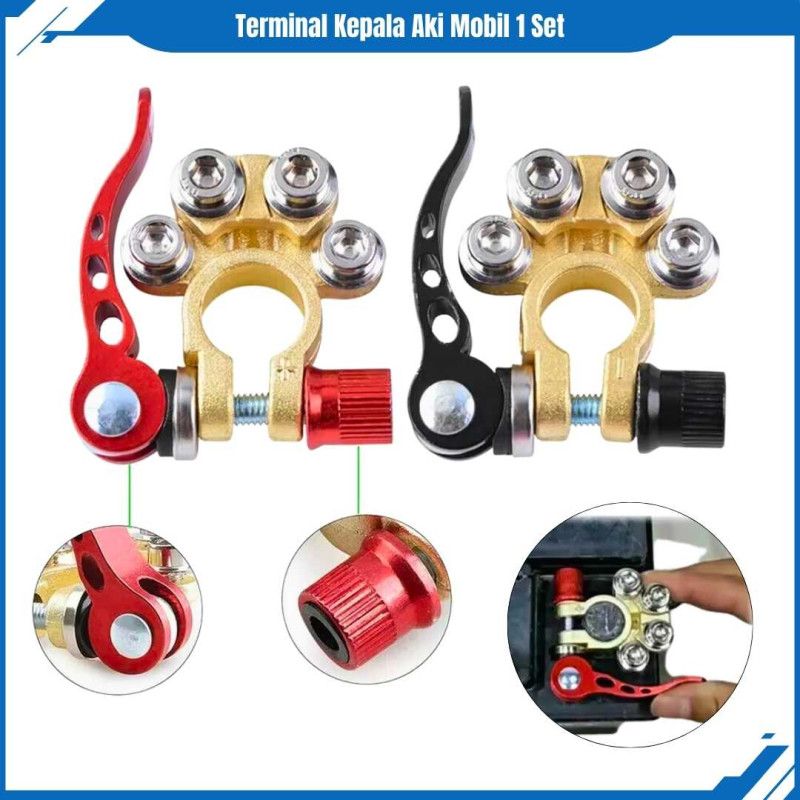 Tutup Kepala Aki Mobil 2pcs Quick Release Terminal Aki Mobil Klem Accu Tutup Kepala Aki Mobil 2pcs Quick Release Terminal Aki Mobil Klem Accu