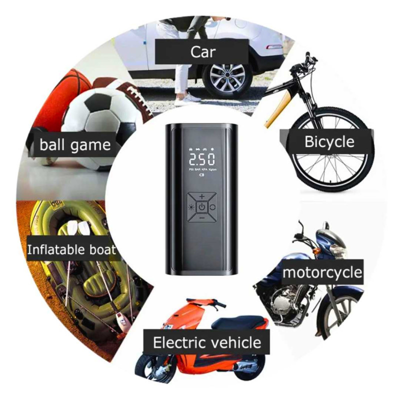 Pompa Angin Mobil Portable Car Air Inflator Digital 150 PSI 6000mAh Pompa Angin Mobil Portable Car Air Inflator Digital 150 PSI 6000mAh