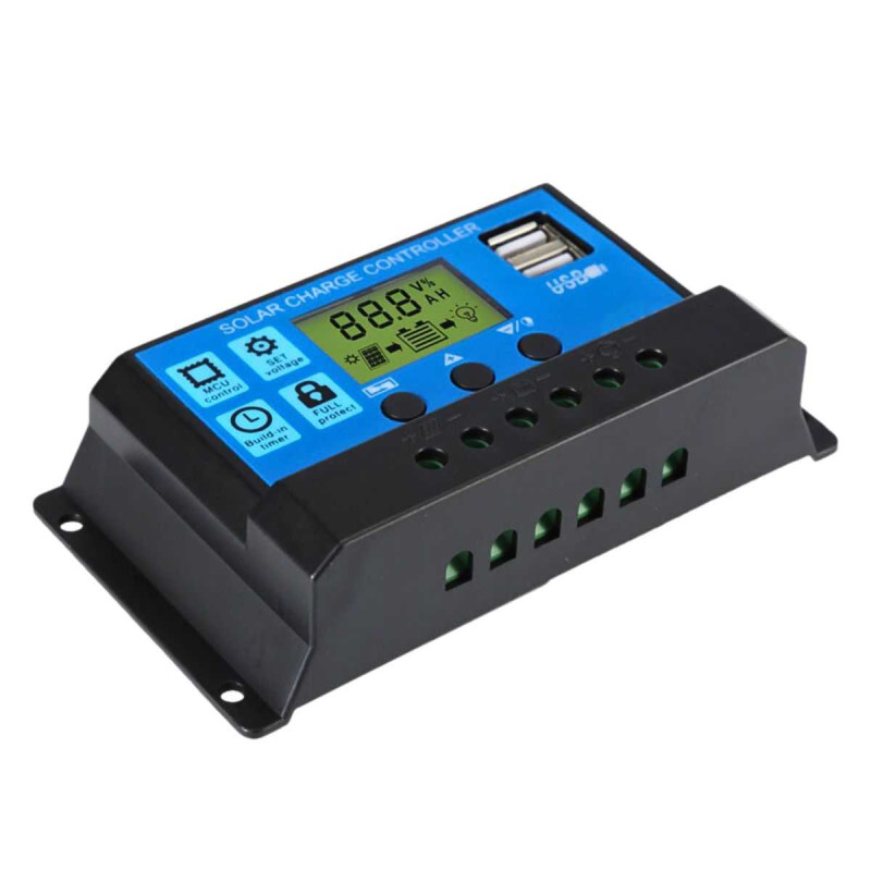 Solar Charger Controller 10A 20A dan 30A 40A 50A 60A LCD LED Display Solar Cell PWM 12V-24V Dual USB Solar Charger Controller 10A 20A dan 30A 40A 50A 60A LCD LED Display Solar Cell PWM 12V-24V Dual USB