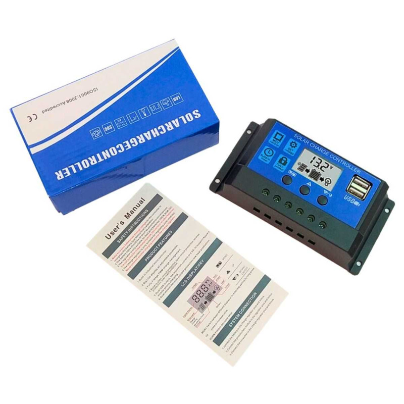 Solar Charger Controller 10A 20A dan 30A 40A 50A 60A LCD LED Display Solar Cell PWM 12V-24V Dual USB Solar Charger Controller 10A 20A dan 30A 40A 50A 60A LCD LED Display Solar Cell PWM 12V-24V Dual USB