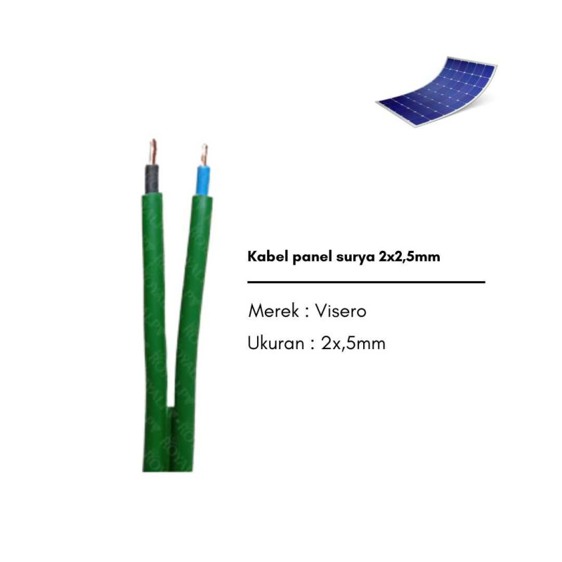 Kabel Panel Surya Visero 2 x 2,5 Per 1 Meter Kabel Panel Surya Visero 2 x 2,5 Per 1 Meter