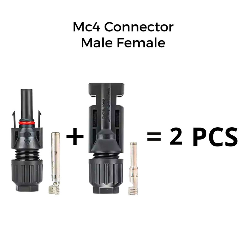 Konektor MC4 Connector Solar Panel Surya Male + Female 1 Sett Sepasang Konektor MC4 Connector Solar Panel Surya Male + Female 1 Sett Sepasang