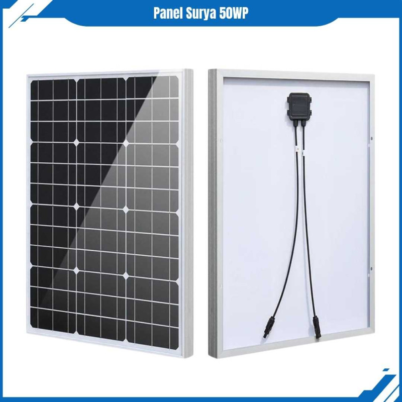 Panel Surya 50WP Pembangkit Listrik Tenaga Surya Matahari Panel Surya 50WP Pembangkit Listrik Tenaga Surya Matahari