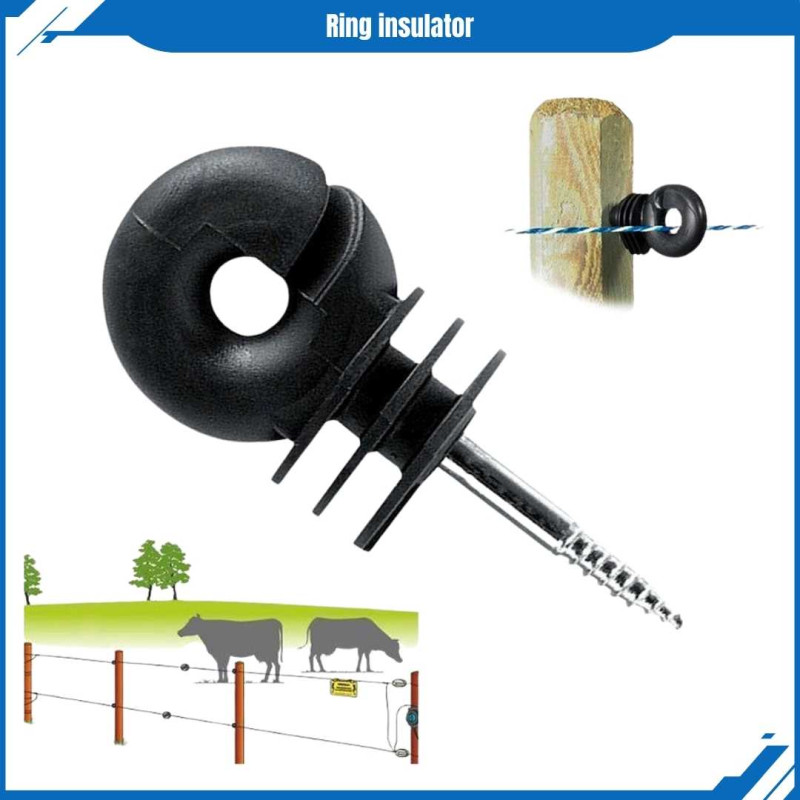 Ring Insulator Jalur Kawat Pagar Listrik Kejut untuk Tiang Kayu Ring Insulator Jalur Kawat Pagar Listrik Kejut untuk Tiang Kayu