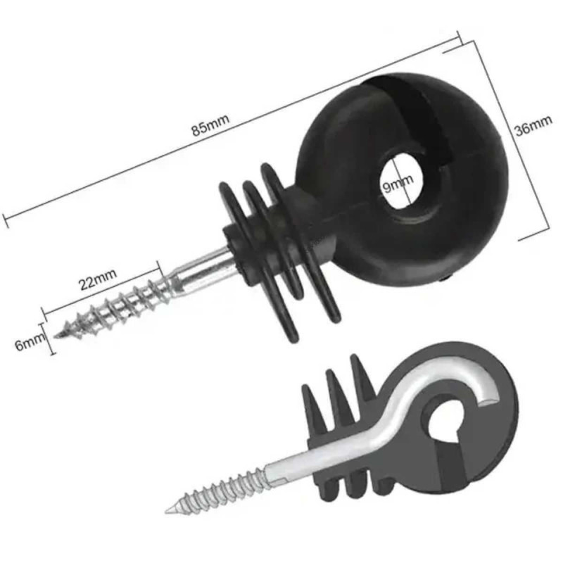 Ring Insulator Jalur Kawat Pagar Listrik Kejut untuk Tiang Kayu Ring Insulator Jalur Kawat Pagar Listrik Kejut untuk Tiang Kayu