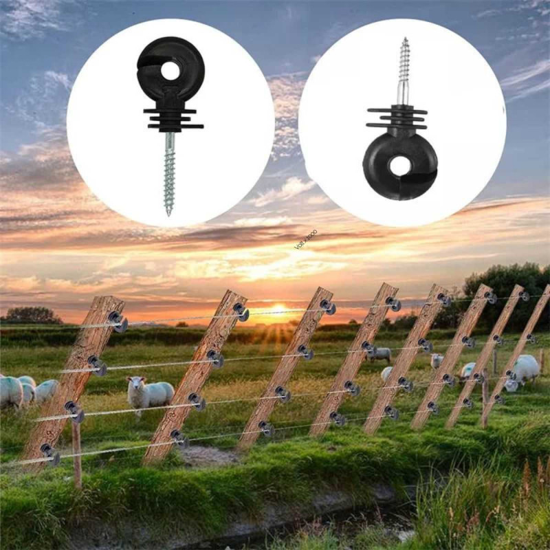 Ring Insulator Jalur Kawat Pagar Listrik Kejut untuk Tiang Kayu Ring Insulator Jalur Kawat Pagar Listrik Kejut untuk Tiang Kayu