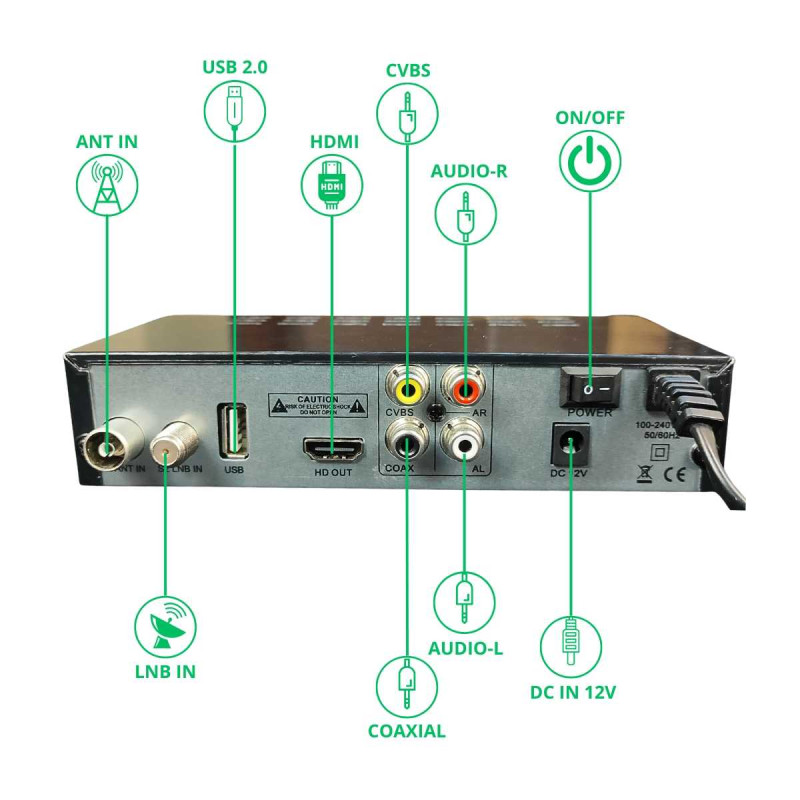 Q-BOX Set Top Box Digital Combo DVB S2+T2 Super HD Support Parabola Q-BOX Set Top Box Digital Combo DVB S2+T2 Super HD Support Parabola