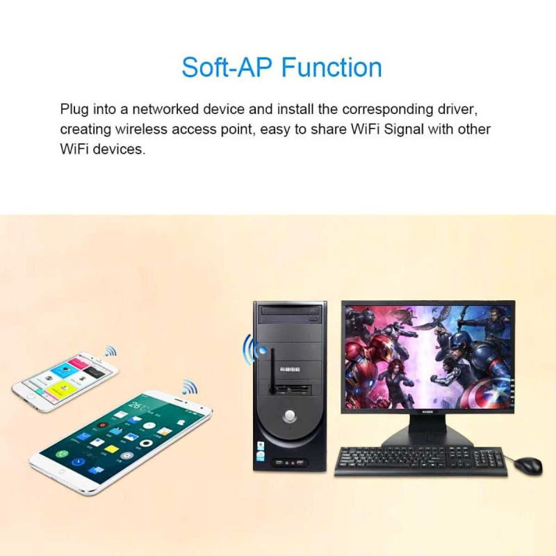 USB Dongle Set Top Box Adapter Receiver Komputer PC Laptop STB 150Mbps USB Dongle Set Top Box Adapter Receiver Komputer PC Laptop STB 150Mbps
