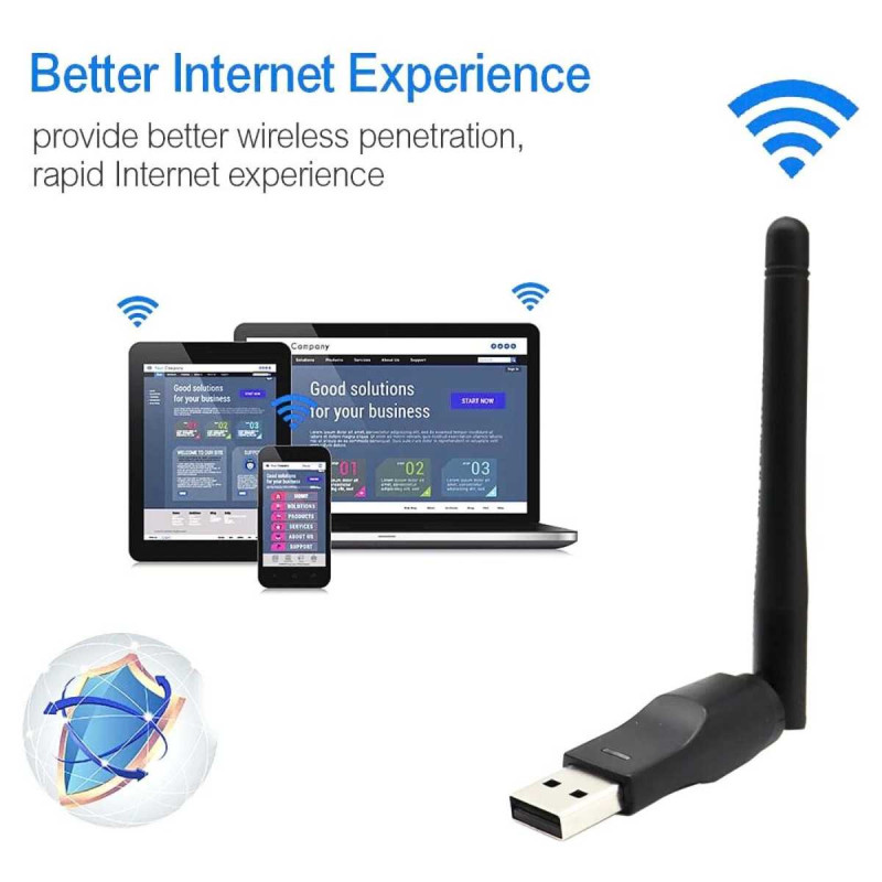 USB Dongle Set Top Box Adapter Receiver Komputer PC Laptop STB 150Mbps USB Dongle Set Top Box Adapter Receiver Komputer PC Laptop STB 150Mbps