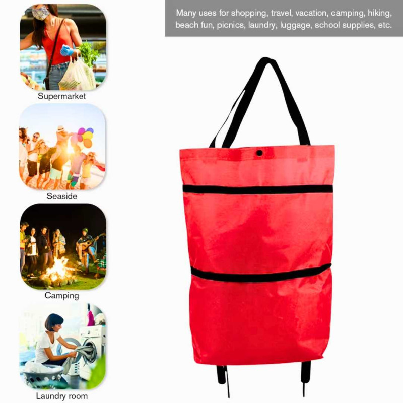 Tas Belanja Lipat Troli Roda Serbaguna Troly Shopping Bag Tas Belanja Lipat Troli Roda Serbaguna Troly Shopping Bag