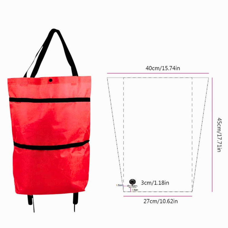 Tas Belanja Lipat Troli Roda Serbaguna Troly Shopping Bag Tas Belanja Lipat Troli Roda Serbaguna Troly Shopping Bag