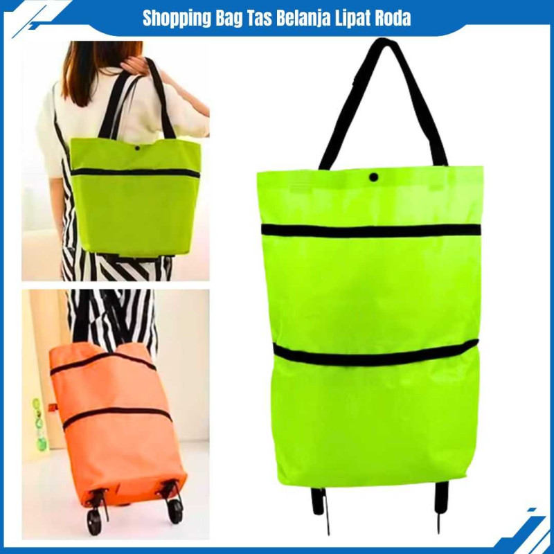 Tas Belanja Lipat Troli Roda Serbaguna Troly Shopping Bag Tas Belanja Lipat Troli Roda Serbaguna Troly Shopping Bag