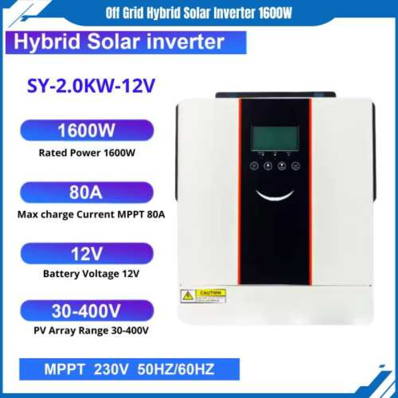 Solar Hybrid Inverter 12V SY-2.0KW 1600W Solar Hybrid Inverter 12V SY-2.0KW 1600W