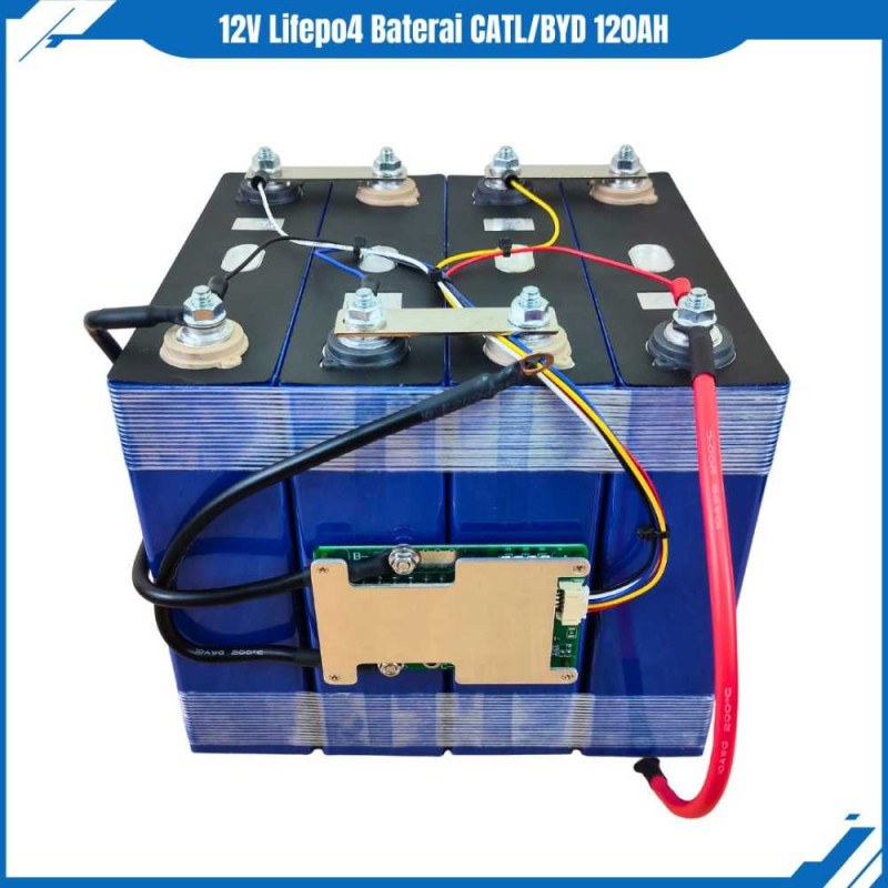 12V Lifepo4 Baterai CATL/BYD 120AH + BMS 4S 12V 100A LiFePO4 12V Lifepo4 Baterai CATL/BYD 120AH + BMS 4S 12V 100A LiFePO4