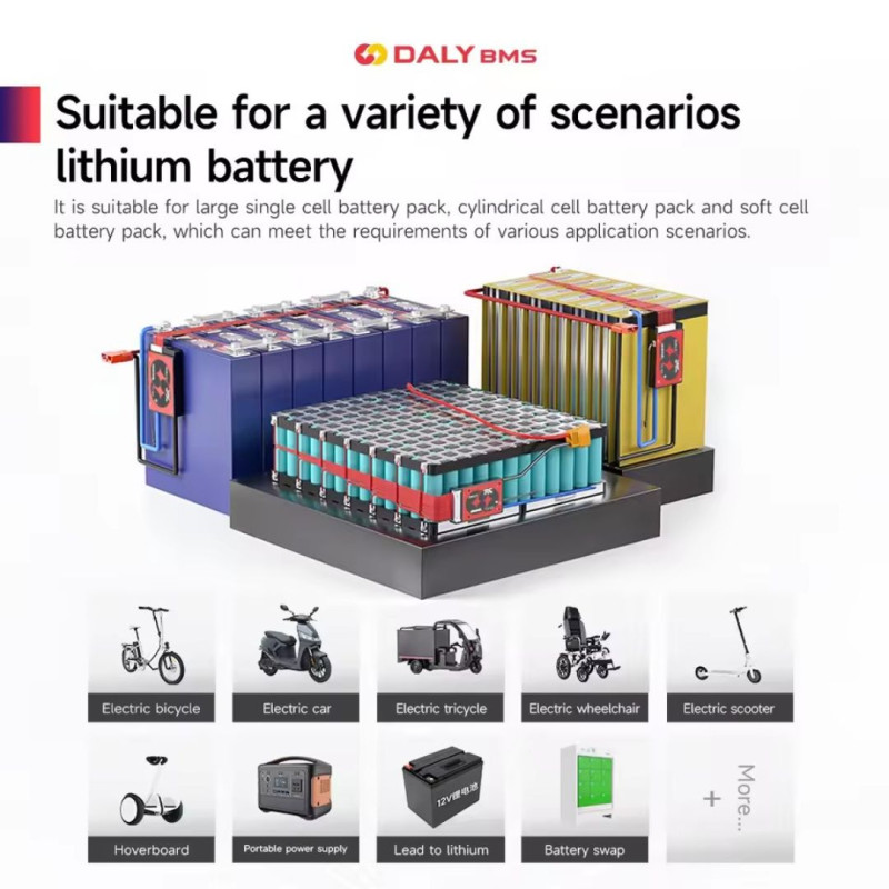 BMS Daly 4S 12V 60A Battery Lithium Iron Phospate Lifepo4