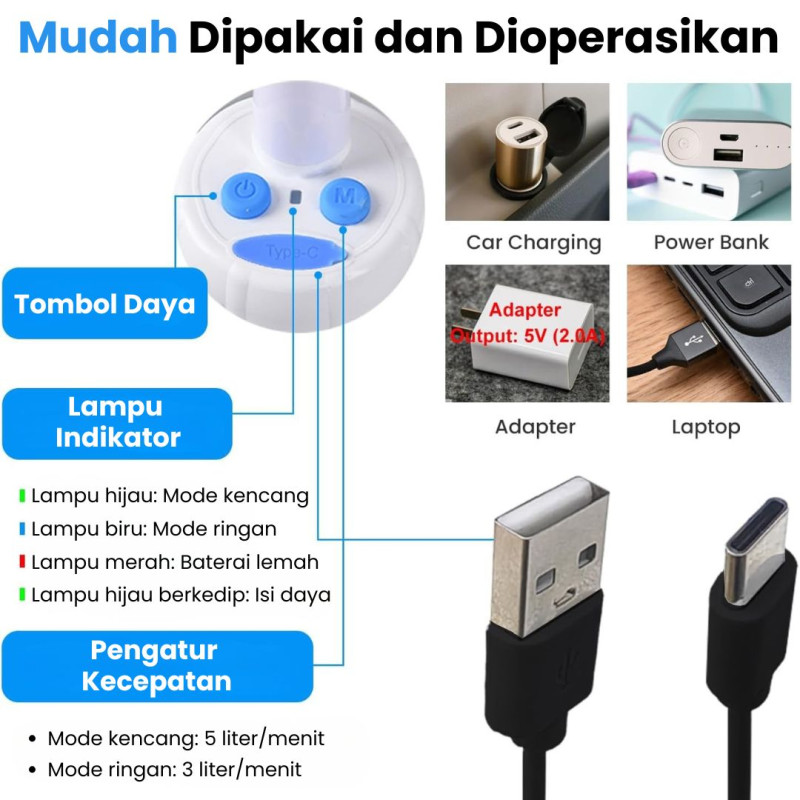 Pompa Shower Celup Baterai Pompa Shower Celup Baterai