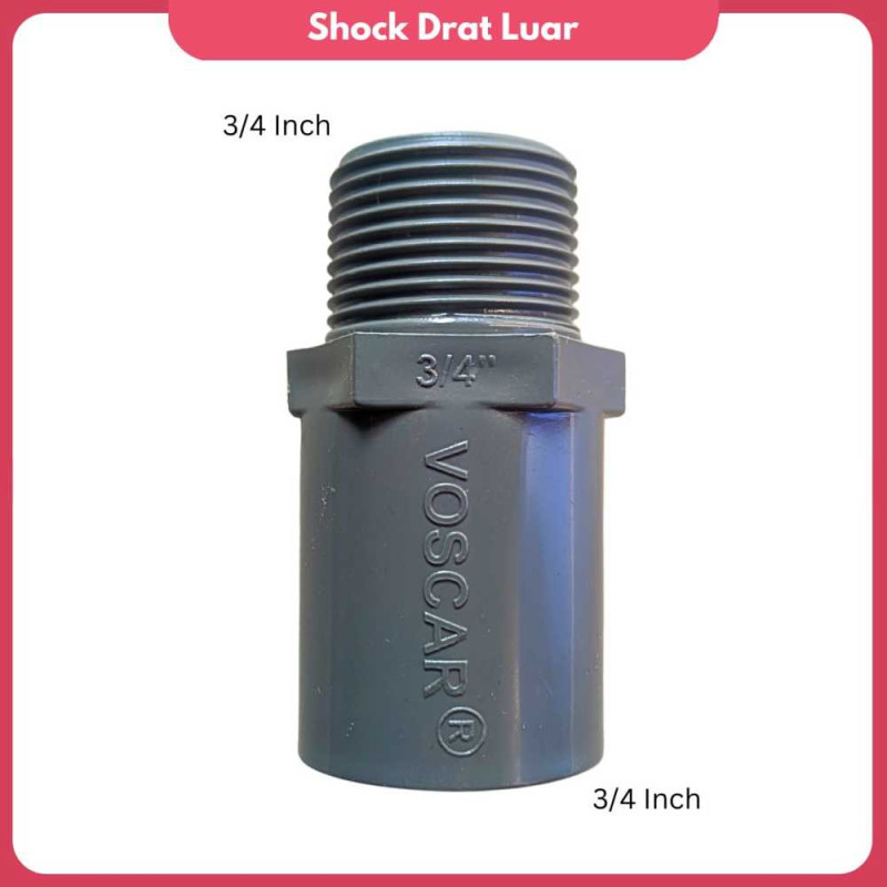 Sock Drat Luar 1 ke 3/4 Inch Voscar Sock Drat Luar 1 ke 3/4 Inch Voscar