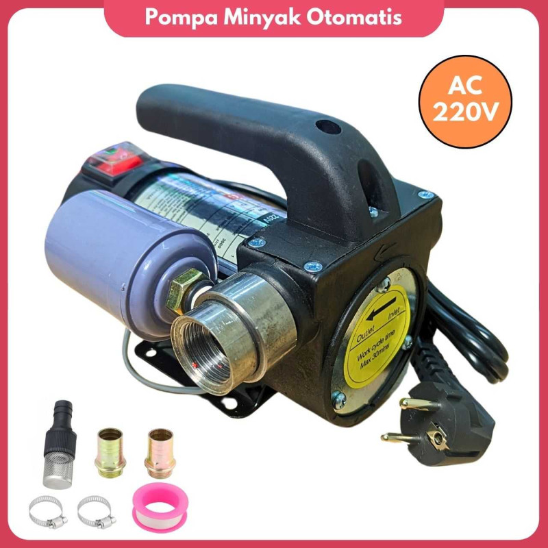 Pompa Minyak AC Otomatis 220V Pompa Sedot Solar Diesel Pump Oli Pompa Minyak AC Otomatis 220V Pompa Sedot Solar Diesel Pump Oli