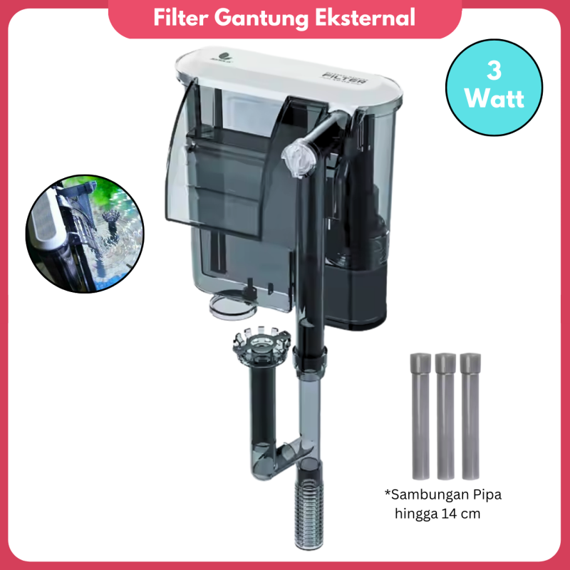 Filter Gantung Eksternal Akuarium 3 Watt Filter Gantung Eksternal Akuarium 3 Watt
