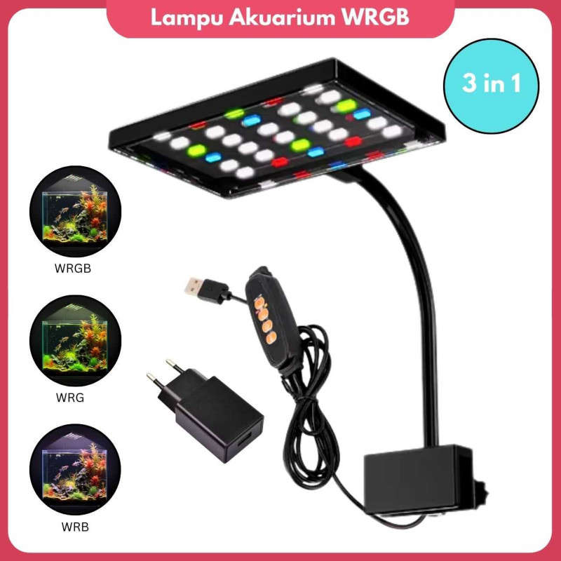Lampu Akuarium WRGB 9 Watt Lampu Akuarium WRGB 9 Watt