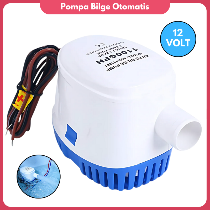 Pompa Kuras Air Otomatis DC 12V Bilge Pump Pompa Kuras Air Otomatis DC 12V Bilge Pump