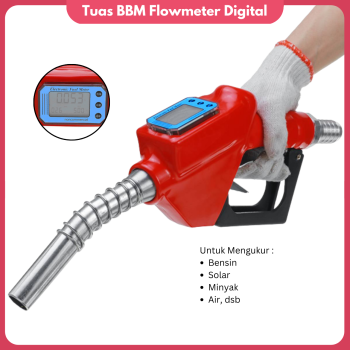 Tuas Pertamini Digital Flowmeter Fuel Nozzle Pengukur Literan BBM