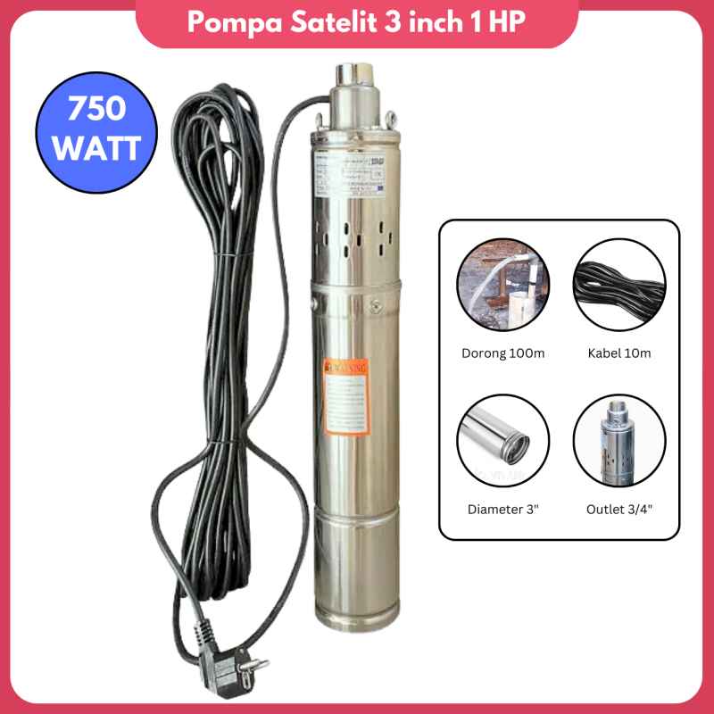 Pompa Sumur Satelit 3 Inch Pompa Sumur Satelit 3 Inch