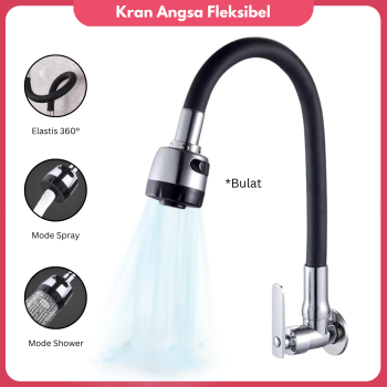 Kran Angsa Fleksibel Kepala Bulat Kran Angsa Fleksibel Kepala Bulat