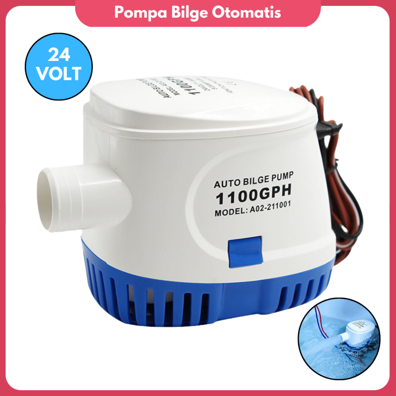 Pompa Kuras Air Otomatis DC 24V Bilge Pump Pompa Kuras Air Otomatis DC 24V Bilge Pump