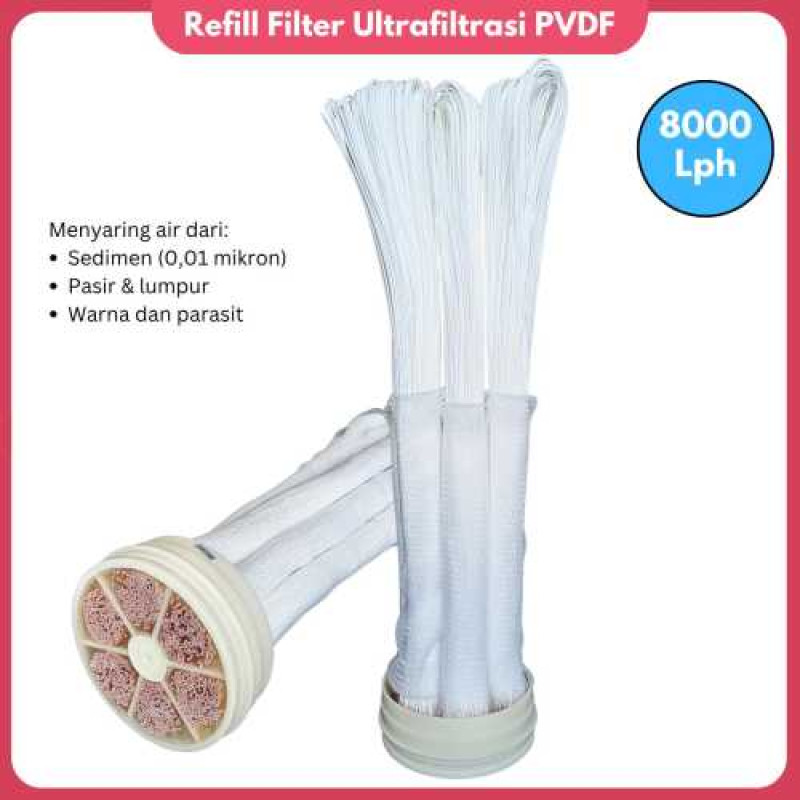 Refill Filter PVDF Ultrafiltrasi Kapasitas 8000 LpH Refill Filter PVDF Ultrafiltrasi Kapasitas 8000 LpH