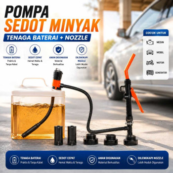 Pompa Sedot Minyak Tenaga Baterai + Nozzle