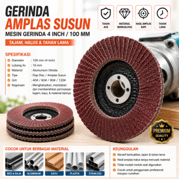 Mata Grinda Amplas Susun - Wheel Sanding Flap (4 Inch)