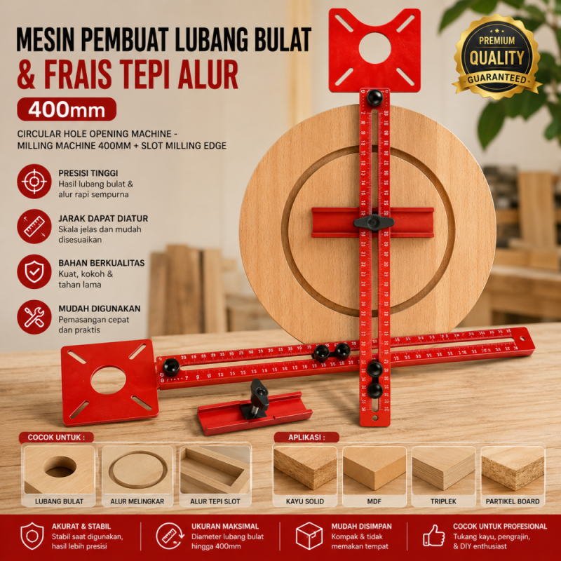 Mesin pembuka lubang melingkar - mesin penggilingan 400mm + tepi penggilingan alur