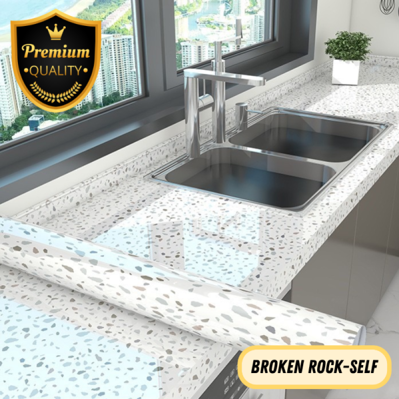 Kitchen Marble Sticker - Broken Rock Self - 25/ctn - 80cm*300cm*0,14mm Kitchen Marble Sticker - Broken Rock Self - 25/ctn - 80cm*300cm*0,14mm