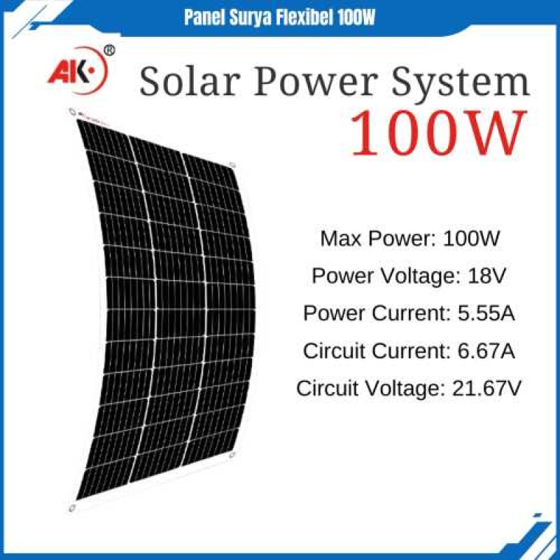 Flexible solar panels - 18V 100Watt