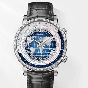 Watch - AGELOCER- wold time 5201E1 -Silver Watch - AGELOCER- wold time 5201E1 -Silver