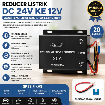 Pengurang Tegangan DC 24 V ke 12 V