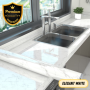 Stiker Meja Dapur 80cm*300cm - Elegant White