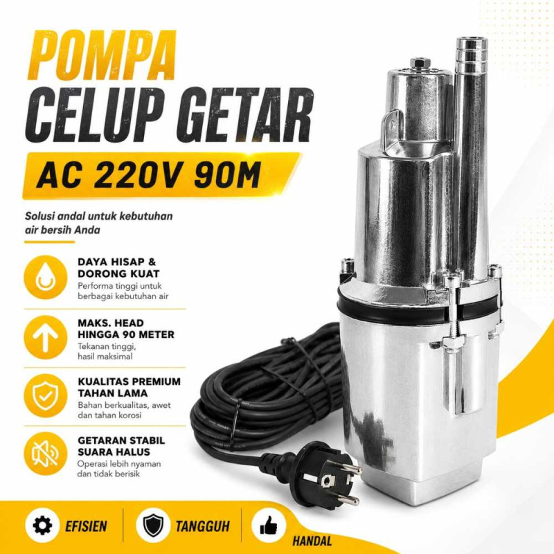 Pompa Celup Getar AC 220V 90M - Submersible