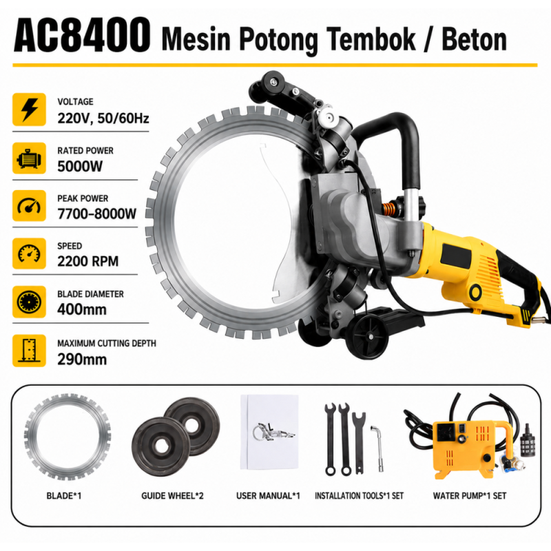 Mesin Potong Tembok - Betok -  AC8400 5000W