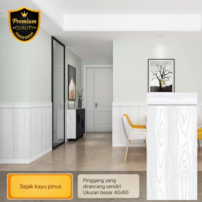 PVC Wallpaper Foam Per-Pcs 40*90cm (Serat Pohon Pinus)