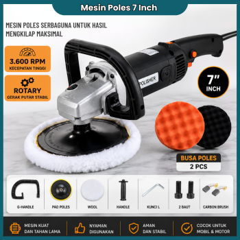180Mm Polisher Black