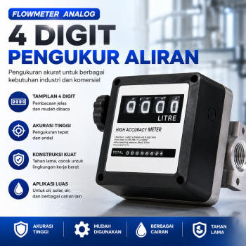 Alat Ukur Flowmeter Analog 4 digit