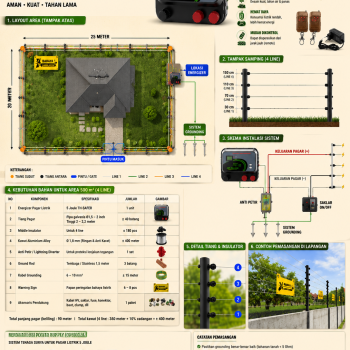 Pemancar Arus Pagar Listrik Ternak/Kebun - TH-SAFER 5 Joule