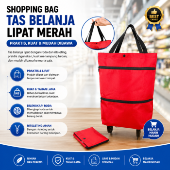 Tas Kantong Belanja - MERAH