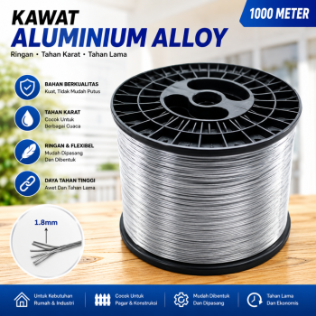 Kawat Aluminium - Aluminum Alloy 1.8mm Anti Karat 1000m/Roll