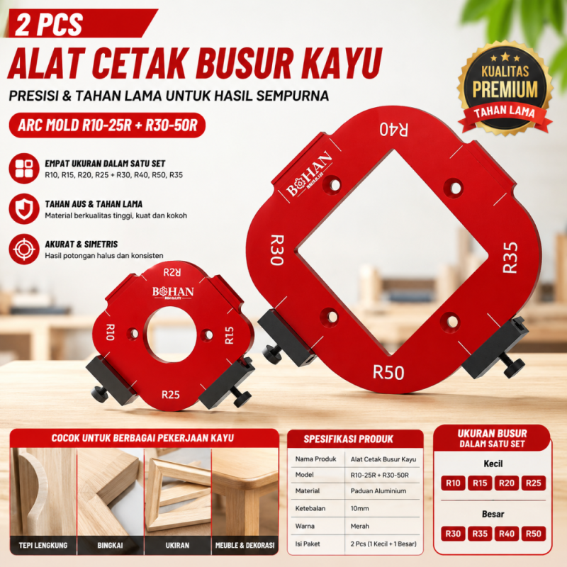 Cetakan busur R10-25R + R30-50R 2 pcs
