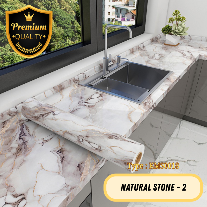 Kitchen Marble Sticker - Natural Stone 2 - 25/ctn - 80cm*300cm*0.14mm Kitchen Marble Sticker - Natural Stone 2 - 25/ctn - 80cm*300cm*0.14mm