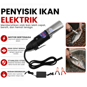 Alat pembersih sisik ikan elektrik